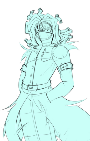 Cadaver neutral dialogue portrait sketch